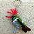 Topetinho-vermelho - chaveiro Pássaros Caparaó ponto-cruz - Imagem 1