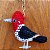 Pica-pau-rei - chaveiro Pássaros Caparaó ponto-cruz - Imagem 1