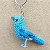 Sanhaço-de-encontro-azul - chaveiro Pássaros Caparaó ponto-cruz - Imagem 1