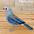 Sanhaço-de-encontro-azul - miniatura Pássaros Caparaó ponto-cruz - Imagem 1