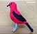 Tiê-sangue - miniatura Pássaros Caparaó bordado - Imagem 1