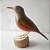 Sabiá-laranjeira - Miniatura em madeira Valdeir José - Imagem 2