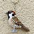 Pardal - chaveiro Pássaros Caparaó ponto-cruz - Imagem 1