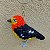 Uirapuru-laranja - chaveiro Pássaros Caparaó ponto cruz - Imagem 1