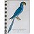 Arara-azul caderno misto capa dura - 50p  - coleção arte naturalista - Imagem 1
