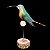 Balança-rabo-de-bico-torto - Miniatura madeira Valdeir José - Imagem 1