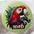 Arara Nird - botton metálico P - Imagem 1