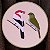Soldadinho-do-araripe casal - Bordado a Mão em Bastidor - Bordando Aves - Imagem 1