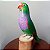 Papagaio-de-peito-roxo - Miniatura madeira Valdeir José - Imagem 2