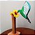 Beija-flor-de-papo-branco - Miniatura madeira Valdeir José - Imagem 3