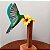 Beija-flor-de-papo-branco - Miniatura madeira Valdeir José - Imagem 2