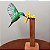 Beija-flor-de-papo-branco - Miniatura madeira Valdeir José - Imagem 1