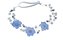 Tiara Flores Azul Com Branco Delicada - Imagem 3