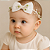 Tiara Lacinho Branco com verde - Imagem 1