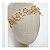 Tiara Cristal folhas Dourada - Imagem 2