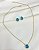 Conjunto gota turquesa dourado - Imagem 1