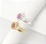 Anel esfera safira pink - Imagem 1