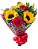 Buquê com 3 Rosas e 3 Girassóís - Imagem 1