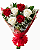 Buquê de rosas vermelhas e brancas - Imagem 1