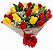 Buquê de 18 rosas vermelhas e amarelas - Imagem 1