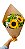 Cone com 3 girassóis no kraft - Imagem 1