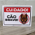 Placa de Sinalização em PVC 2mm - Cão Bravo (PitBull) - Imagem 1