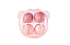 Kit 4 Esponja de Maquiagem com Estojo em formato de Urso Cor Nude - Imagem 1