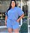 CONJUNTO PLUS SIZE DE BLUSA E SHORTS EM DUNA - Imagem 1