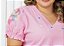 BLUSA PLUS SIZE BORDADA CORAÇÕES - Imagem 5