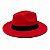 CHAPÉU DE VELUDO VERMELHO - FITA PRETA - Imagem 2