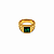 ANEL DOURADO PEDRA VERDE TAMANHO 20 - Imagem 1