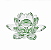 FLOR DE LOTUS EM CRISTAL - VERDE - Imagem 1
