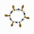 PULSEIRA OLHO GREGO DOURADA - Imagem 1