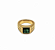 ANEL DOURADO PEDRA VERDE TAMANHO 22 - Imagem 1