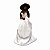 IMAGEM EM GESSO MARIA MULAMBO VESTIDO BRANCO 20CM - Imagem 1