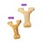 Osso Brinquedo Para Cachorro Mordedor Bamboo Toys Sabor Bacon Forquilha Pequeno Truqys Pet - Imagem 5
