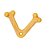 Osso Brinquedo Para Cachorro Mordedor Bamboo Toys Sabor Bacon Modelo V Pequeno Truqys Pet - Imagem 2