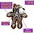 Kong Wild Knots Bear Pelúcia de Corda Resistente Para Cães Tamanho P/M - Imagem 4