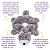 ZippyPaws Pelúcia Para Cães Circular Loopy Lobo Com 6 Apitos - Imagem 2