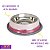 Comedouro Inox Dual Cães e Gatos Rosa G 850ml Germanhart - Imagem 3