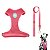 Kit Peitoral Mesh H Toh PP + Guia Alça Comfort 1,5m Para Cães Rosa - Imagem 1