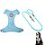 Kit Peitoral Mesh H Toh M + Guia Corda 1,20m Para Cães Azul - Imagem 1