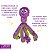 Kong Wubba Octopus Pelúcia Para Cães Com Apito Roxo G - Imagem 2