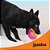 Bola Para Cães Espinho Com Som Jambo Pet Rosa e Amarelo M - Imagem 5