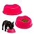 Kit Comedouro e Bebedouro Para Cães e Gatos Stark Bowl 550ml Pink Neon - Imagem 1
