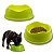 Kit Comedouro e Bebedouro Para Cães e Gatos Stark Bowl 550ml Verde Neon - Imagem 1