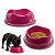 Kit Comedouro e Bebedouro Para Cães e Gatos Stark Bowl 550ml Magenta - Imagem 1