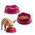 Kit Comedouro e Bebedouro Para Cães e Gatos Stark Bowl 350ml Magenta - Imagem 1