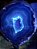 Geodo de Ágata Azul com drusa na Base de Metal - Imagem 5