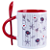 Canecas Para Sublimação de Cerâmica Branca Com Colher E Interior Vermelho 325ml - Imagem 2